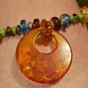 Orange Beaded Necklace